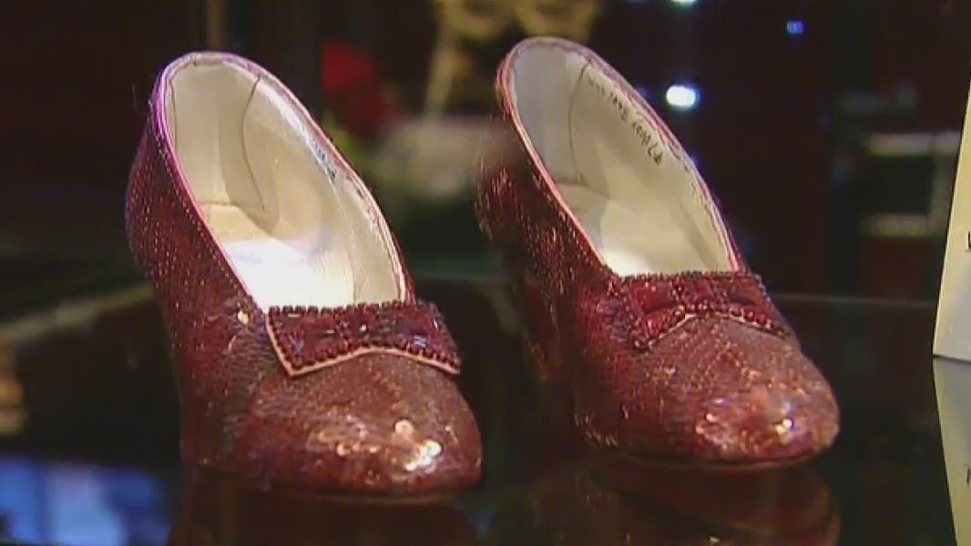 Stolen ruby slippers worn by Judy Garland in ‘The Wizard of Oz’ are auctioned for $28 million